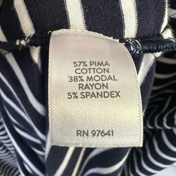 J Jill Womens size XL Striped Blue White Maxi Sleeveless Dress Pima Cotton Modal - Picture 10 of 10